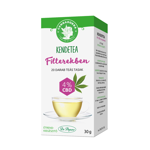 Filteres CBD tea, 4% CBD-vel, 20 tasak